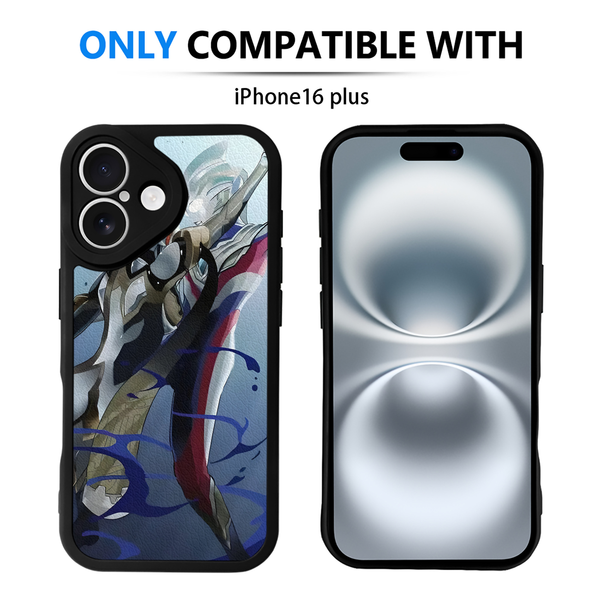 （画像用） ウルトラマン Ultraman 【iPhone 16シリーズ対応】シリコンスマホケース（レザー調） 材質：シリコン